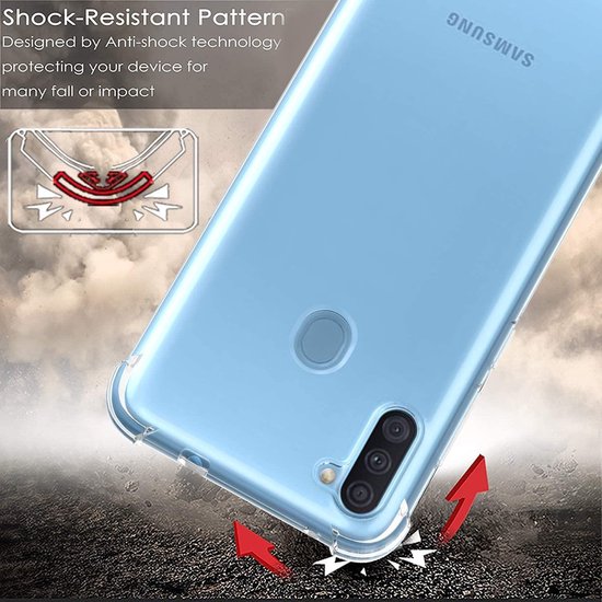 Samsung Galaxy A11 Hoesjes – Siliconen Backcover – Schokbestendig – Anti-shock – Transparant-Ilumina Benelux