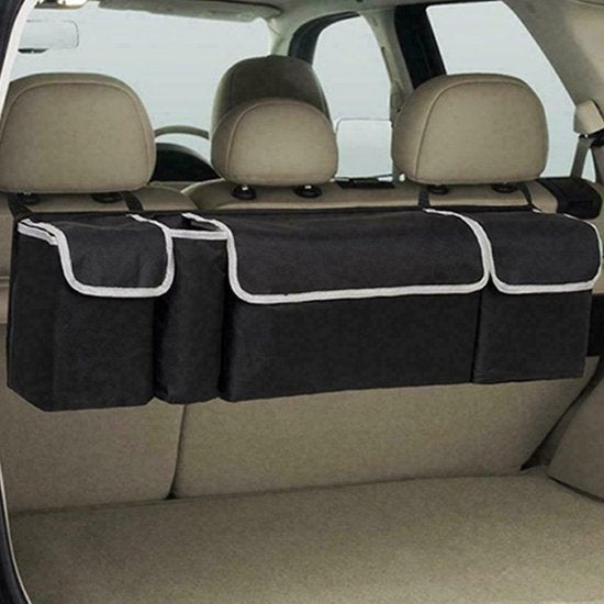 Auto kofferbak organizer – Achterbank opbergdoos tas – Universeel voor auto & caravan – 35.43x9.8x4.7 inch – Zwart-Opberger-Ilumina Benelux