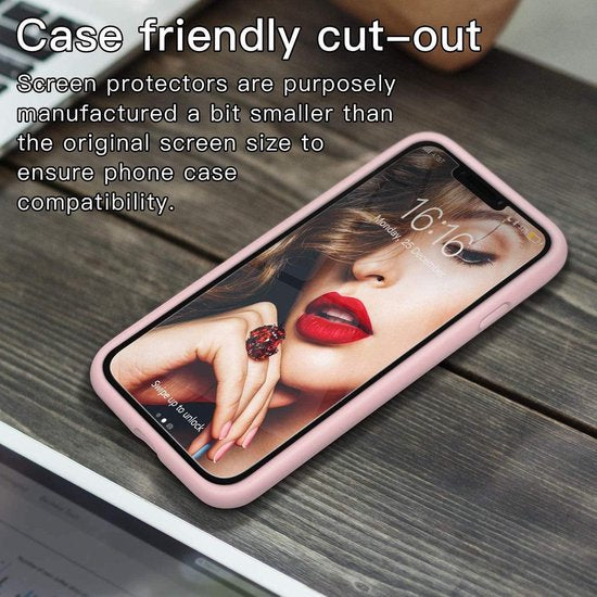 iPhone 11 Pro Max Hoesjes – Liquid Siliconen Backcover – TPU Soft Case – 2x Screenprotector Gehard Glas – Roze Zand-Ilumina Benelux