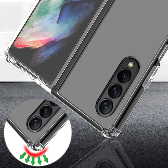 Samsung Galaxy Z Fold 3 Hoesjes – Siliconen Backcover – Schokbestendig – Transparant-Ilumina Benelux