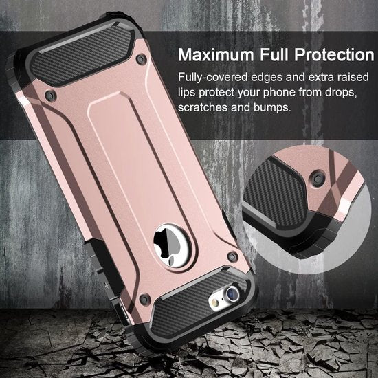 iPhone SE 2020/7/8 Hoesjes – Armor Hybrid Backcover – Schokbestendig – Roségoud-Ilumina Benelux