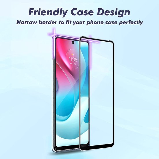 Screenprotector – Geschikt voor Motorola Moto G60s/G60/G40 Fusion – Full Cover – Gehard Glas 9H – 2-Pack – Transparant