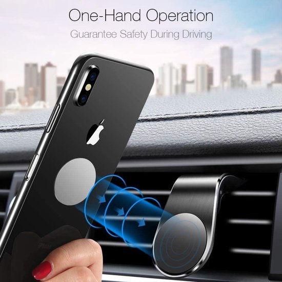 Telefoonhouder auto – Magnetisch Air Vent Mount – 360° Draaibaar – GPS Houder – Zwart-Telefoonhouders-Ilumina Benelux