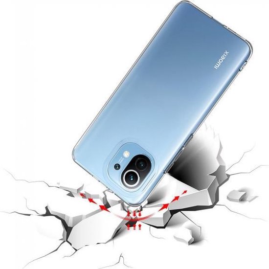 Xiaomi Mi 11 Hoesjes – Transparante TPU Siliconen Backcover – Soft Case – Inclusief 3x Gehard Glas Screenprotector-Ilumina Benelux