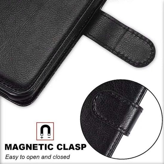 Xiaomi Mi 11 Lite Hoesjes – Portemonnee Hoes – Pasjeshouder – Magneetsluiting – Zwart-Ilumina Benelux