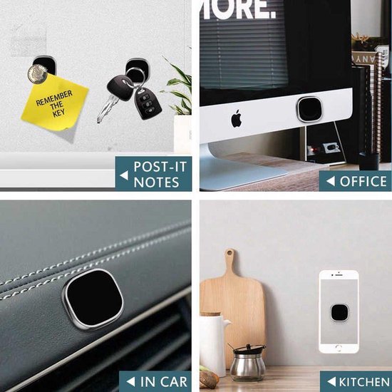 Telefoonhouder auto – Magnetisch – Magneetsticker – Voor Smartphones – Zwart-Ilumina Benelux
