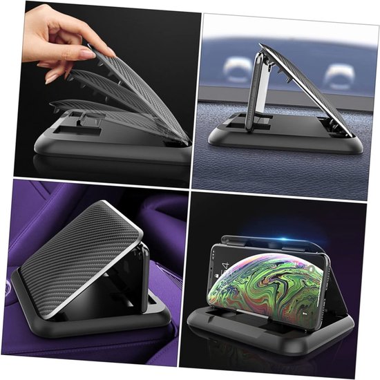 Telefoonhouder auto – Dashboard plakmontage – 360° draaibaar – Universeel voor smartphones – Zwart-Ilumina Benelux