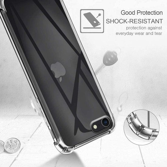 iPhone 7 Plus/8 Plus Hoesjes – Siliconen Backcover – Schokbestendig – Transparant-Ilumina Benelux