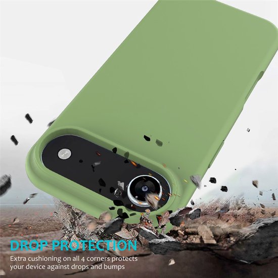iPhone Air Hoesjes – Liquid Siliconen Backcover – Soft Touch – Incl. Screenprotector & Camera Lens Protector – Groen-Ilumina Benelux