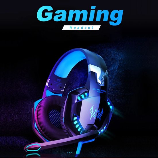 Gaming Headset – Stereo Surround – Geschikt voor: Playstation, PS4, PS5, Xbox Series X, Windows & Switch – 50mm Drivers – Noise Cancelling Mic – LED Verlichting – Multi-Platform