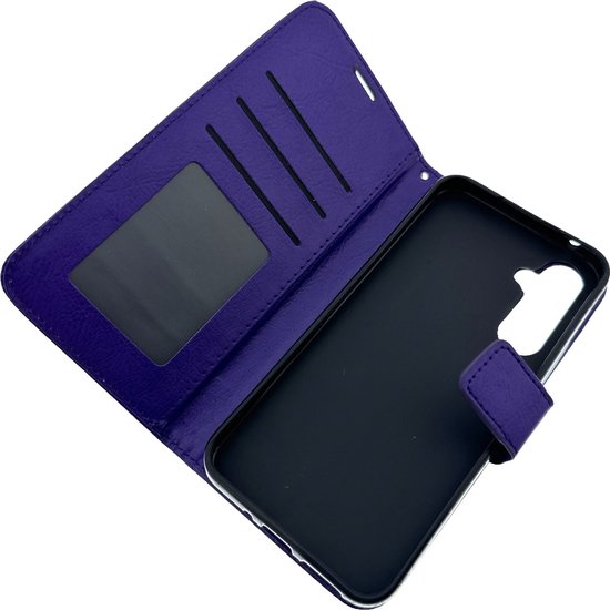 Samsung Galaxy A25 Hoesjes – Portemonnee Book Case – Pasjeshouder – Magneetsluiting – Paars-Ilumina Benelux