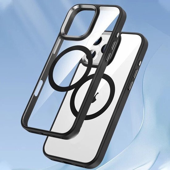 iPhone 16 Hoesjes – Magnetische Backcover – MagSafe Compatibel – Slank Design – Zwart-Ilumina Benelux
