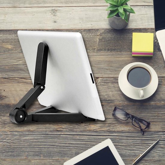 Tablethouder bureau – Opvouwbare tafelstandaard – 270° verstelbaar – Voor tablets & smartphones tot 11 inch – Zwart