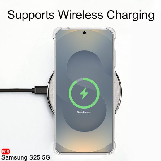 Samsung Galaxy S25 Hoesjes – Ultra-Hybrid Backcover – Schokbestendig – Crystal Clear Transparant