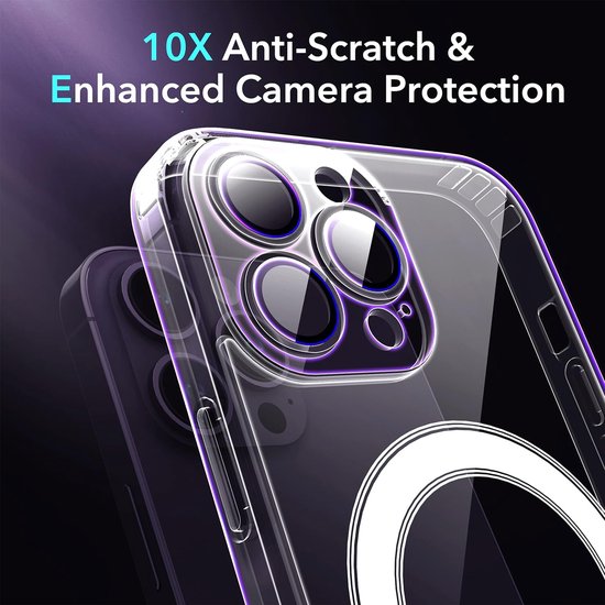 iPhone 15 Pro Max Hoesjes – MagSafe Magnetische Backcover – Camera Lens Protector – Schokbestendig – Zwart-Ilumina Benelux