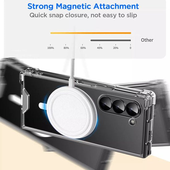 Samsung Galaxy Z Fold 5 Hoesjes – Transparante TPU Backcover – MagSafe Compatibel – Schokbestendig – Dun & Flexibel-Ilumina Benelux