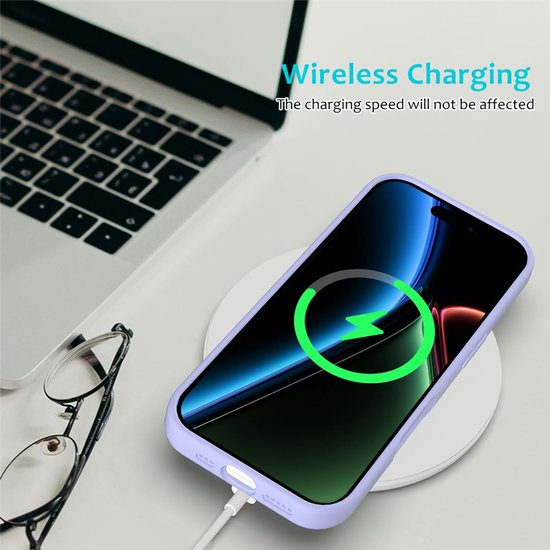 iPhone 17 Hoesjes – Liquid Siliconen Backcover – Soft Touch – Schokbestendig – Lila-Ilumina Benelux