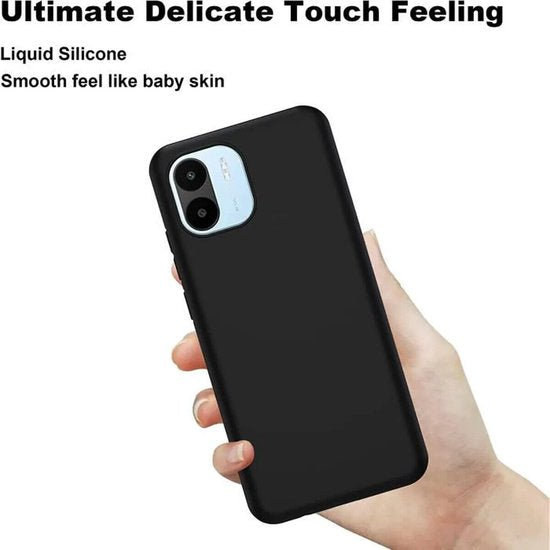 Xiaomi Redmi A1/A2 Hoesjes – Siliconen Backcover – Flexibel – Schokbestendig – Zwart-Ilumina Benelux