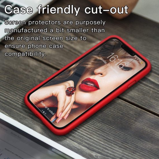 iPhone 12 Pro Hoesjes – TPU Siliconen Backcover – Inclusief 2x Screenprotector Gehard Glas – Rood-Ilumina Benelux