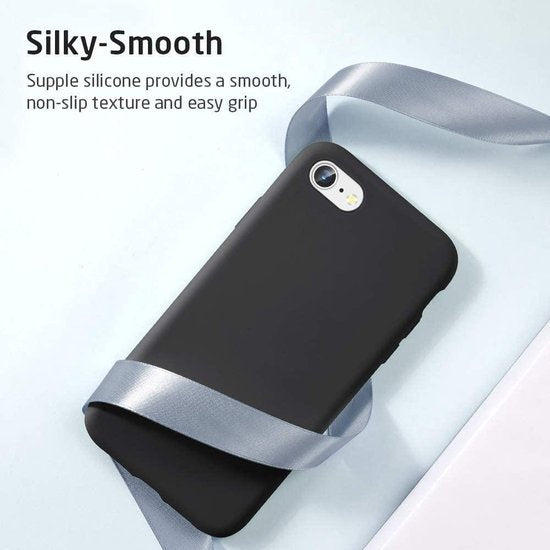 iPhone SE 2020/7/8 Hoesjes – Soft Silicone Backcover – Schokbestendig – Zwart-Ilumina Benelux
