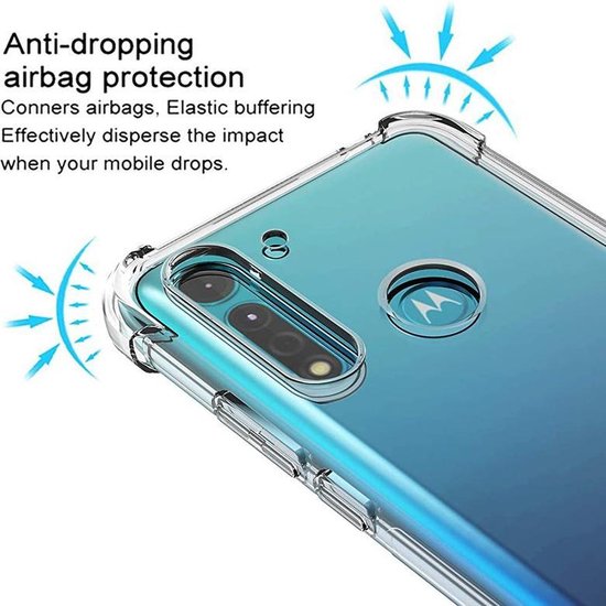 Motorola Moto G8 Power Lite Hoesjes – Siliconen Backcover – Schokbestendig – Transparant – Incl. 3x Screenprotector-Ilumina Benelux