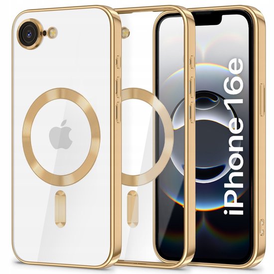 iPhone 16E / SE 4 Hoesjes – Backcover – Camera Lens Protector – MagSafe Compatibel – Goud-Ilumina Benelux