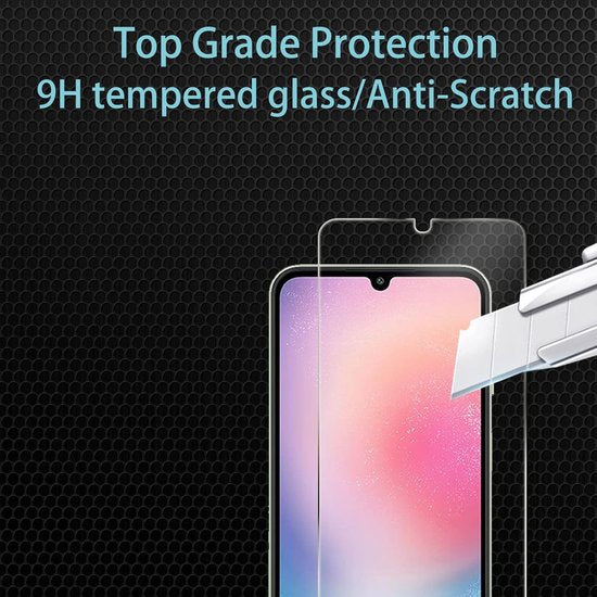 Samsung Galaxy A34 Hoesjes – Siliconen Backcover – Transparant – Incl. Screenprotector Gehard Glas + Camera Lens Protector – Clear