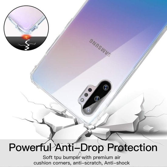 Samsung Galaxy Note 10 Plus Hoesjes – Siliconen Backcover – Schokbestendig – Transparant-Ilumina Benelux