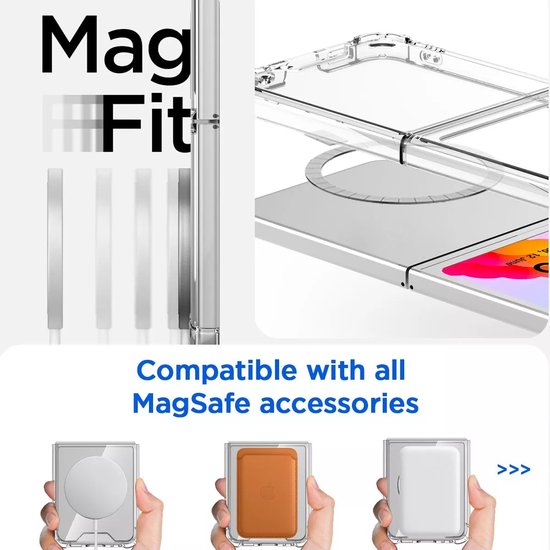 Samsung Galaxy Z Flip 6 / Flip 7 FE Hoesjes – Transparante TPU Backcover – Schokbestendig – MagSafe Compatibel – Doorzichtig-Ilumina Benelux