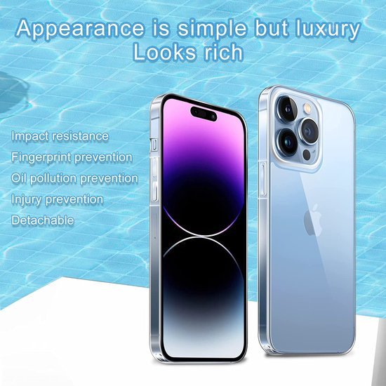 iPhone 14 Pro Hoesjes – Transparante TPU Siliconen Backcover – Soft Case – Schokbestendig-Ilumina Benelux