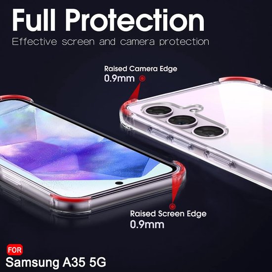 Samsung Galaxy A35 Hoesjes – Ultra-Hybrid Backcover – Schokbestendig – Crystal Clear Transparant-Ilumina Benelux