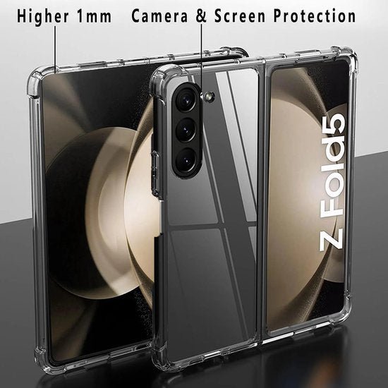 Samsung Galaxy Z Fold 5 Hoesjes – Siliconen Backcover – Schokbestendig – Transparant-Ilumina Benelux