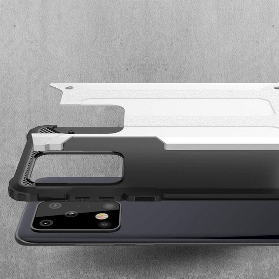 Samsung Galaxy S20 Ultra Hoesjes – Armor Hybrid Backcover – Schokbestendig – Blauw-Ilumina Benelux