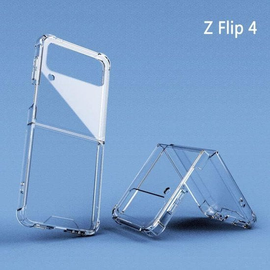 Samsung Galaxy Z Flip 4 Hoesjes – Siliconen Backcover – Schokbestendig – Transparant-Ilumina Benelux