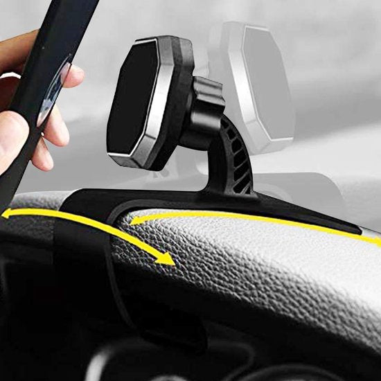 Telefoonhouder auto – Magnetisch Dashboard – Supersterke Magneet – 360° Draaibaar – Geschikt voor alle smartphones – Zwart-Ilumina Benelux