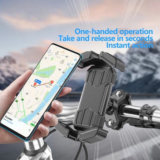 Telefoonhouder fiets – Stuurhouder – Schokbestendig – 360° draaibaar – Universeel voor iPhone & Samsung – Zwart-Ilumina Benelux