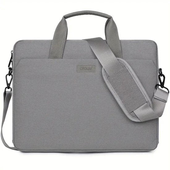 Laptoptas 15-15,4 inch – Schoudertas – Laptop Sleeve – Unisex – Grijs-Laptoptas-Ilumina Benelux