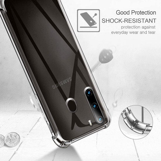 Shock proof Hoesje Geschikt voor: Samsung Galaxy A21 - Anti -Shock Silicone - Transparant