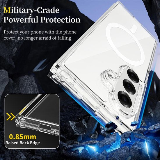 Samsung Galaxy Z Fold 7 Hoesjes – Transparante TPU Backcover – MagSafe Compatibel – Schokbestendig – Dun & Flexibel-Ilumina Benelux