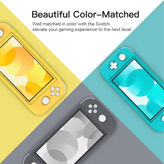 Siliconen Case voor Lite – Beschermhoesje – Schokbestendig – Anti-slip – Zacht & Comfortabel – Accessoire voor Switch Lite - Grijs