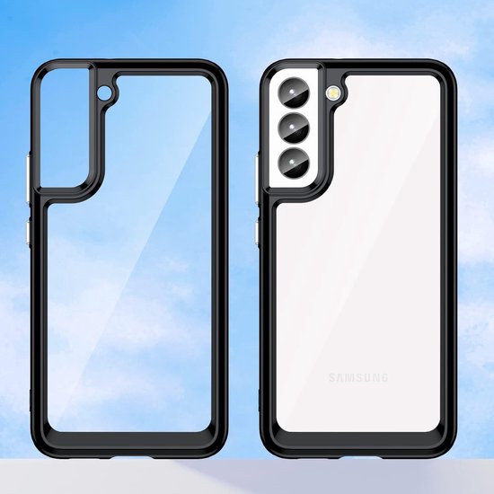 Samsung Galaxy S23 Plus Hoesjes – Transparante Acryl Backcover – TPU Bumper – Schokbestendig – Helder Transparant-Ilumina Benelux