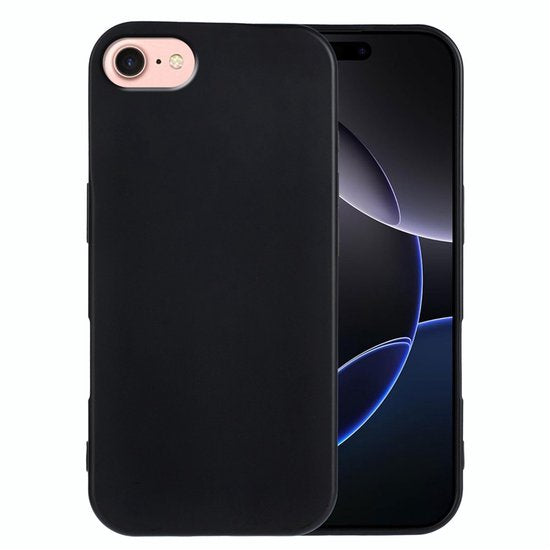 iPhone 16E Hoesjes – Siliconen Backcover – Softcase – 2x Screenprotector Gehard Glas – Zwart-Ilumina Benelux