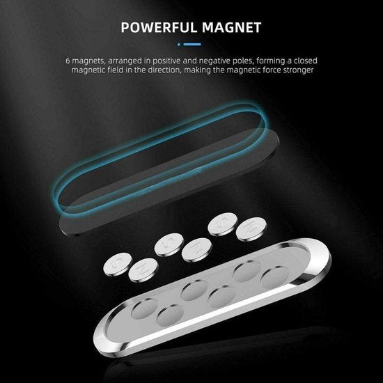 Telefoonhouder auto – Magnetisch plaatje – Sterke magneet – Universeel – Zilver-Ilumina Benelux