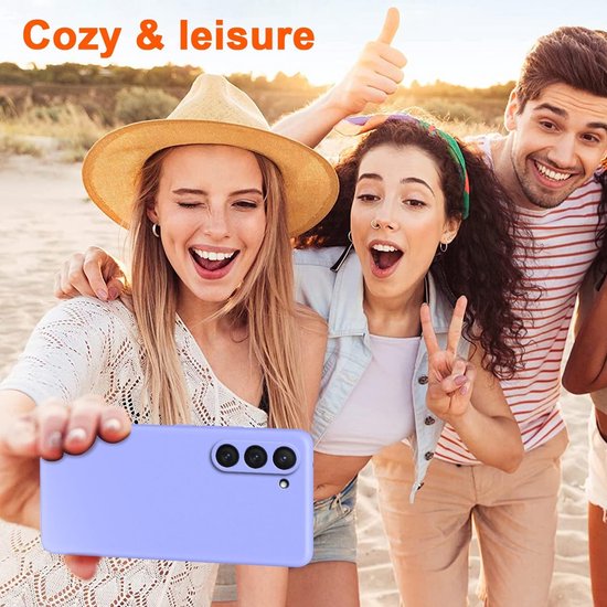 Samsung Galaxy S23 Hoesjes – Liquid Siliconen Backcover – Soft Touch – Flexibel – Paars-Ilumina Benelux