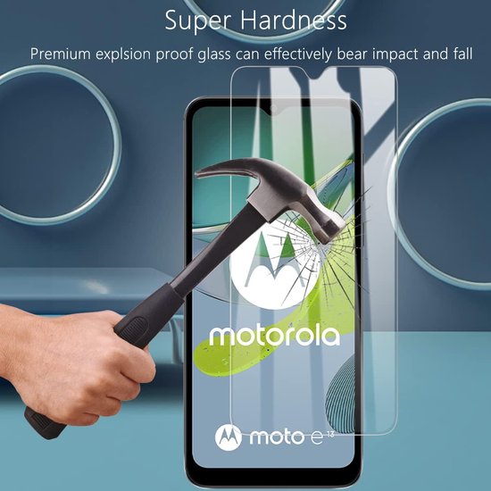 Screenprotector - Geschikt voor Motorola Moto E13 - 9H Glas (3-Pack)
