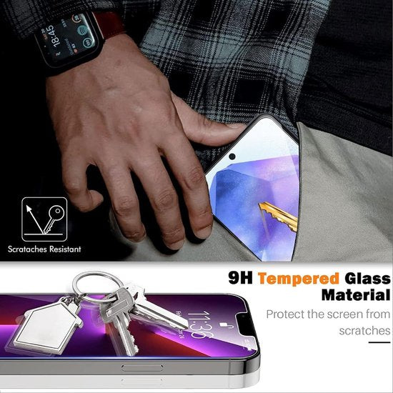 Samsung Galaxy S25 Hoesjes – TPU Backcover met Kaarthouder – Schokbestendig – Inclusief Screenprotector – Transparant