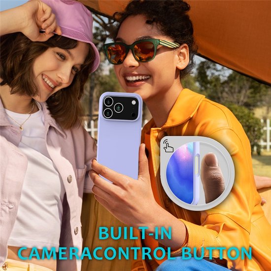 iPhone 17 Pro Hoesjes – Liquid Silicone Backcover – Softcase – Screenprotector + Camera Lens Protector – Lila-Ilumina Benelux