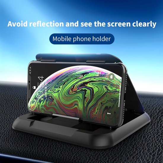 Telefoonhouder auto – Dashboard plakmontage – 360° draaibaar – Universeel voor smartphones – Zwart-Ilumina Benelux