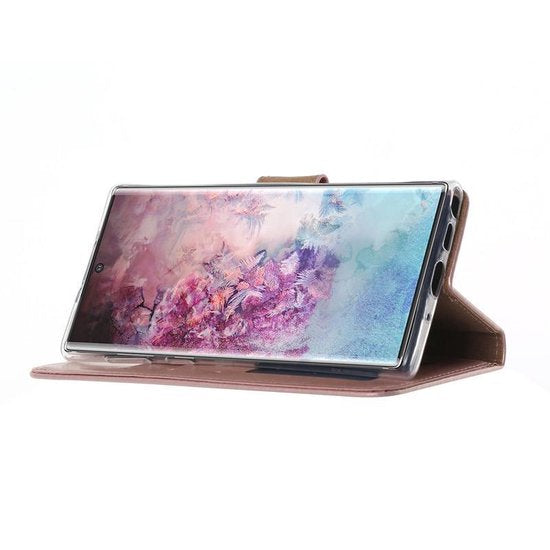 Samsung Galaxy Note 10 Hoesjes – Portemonnee Hoes – Magneetsluiting – 2x Gehard Glas Screenprotector – Roségoud-Ilumina Benelux