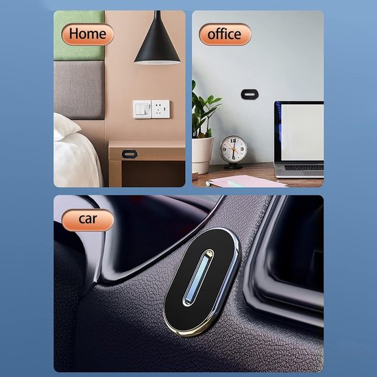 Telefoonhouder auto – Magnetisch Dashboard – Sterke Magneet – Inclusief Metalen Plaatje – Zwart-Ilumina Benelux